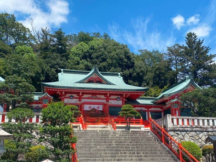 栃木県、足利織姫神社の社殿。